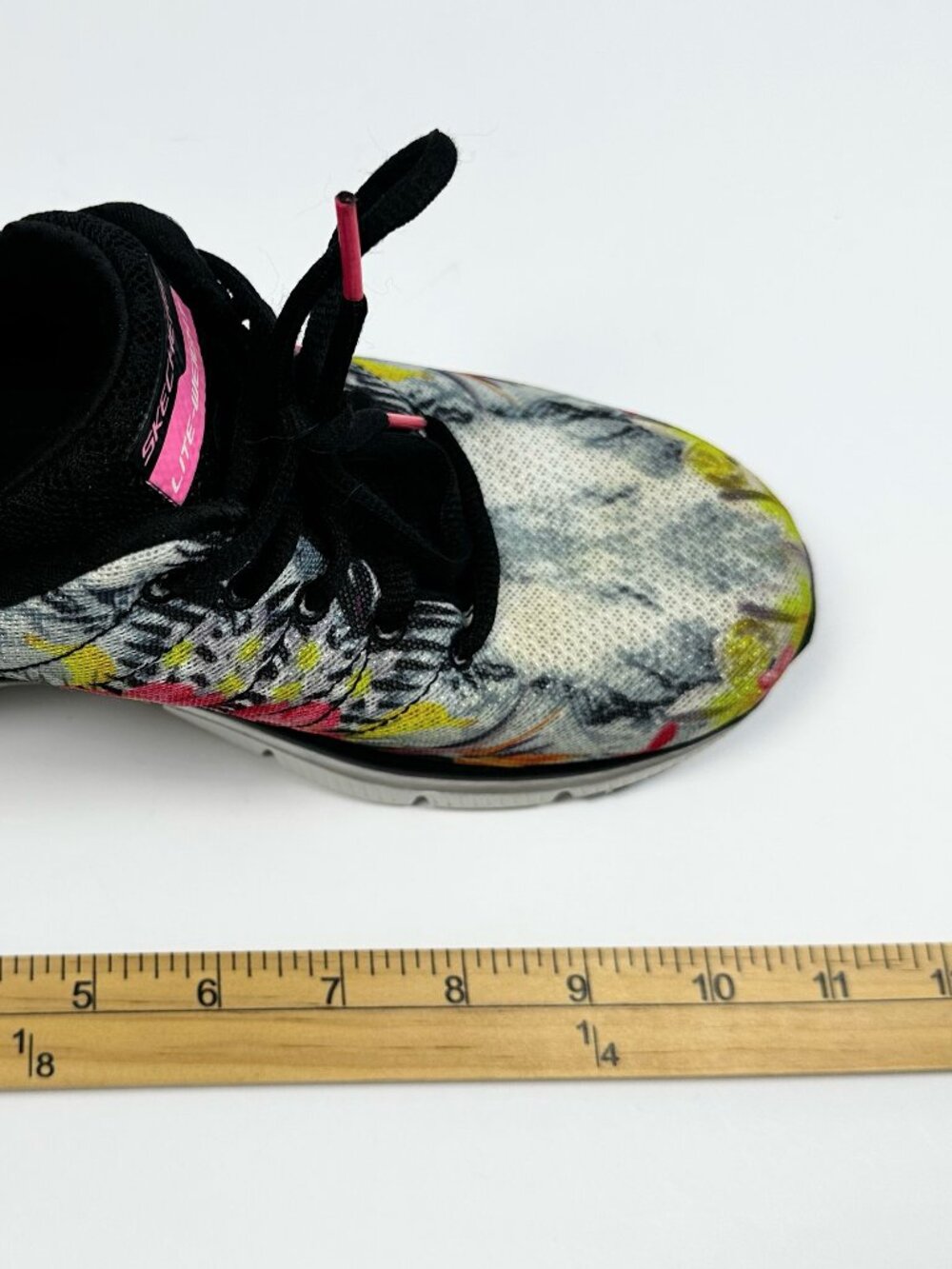 Skechers Floral Air-Cooled Memory Foam Sneaker Shoes Lite Weight Women's Size 8 - Picture 9 of 16